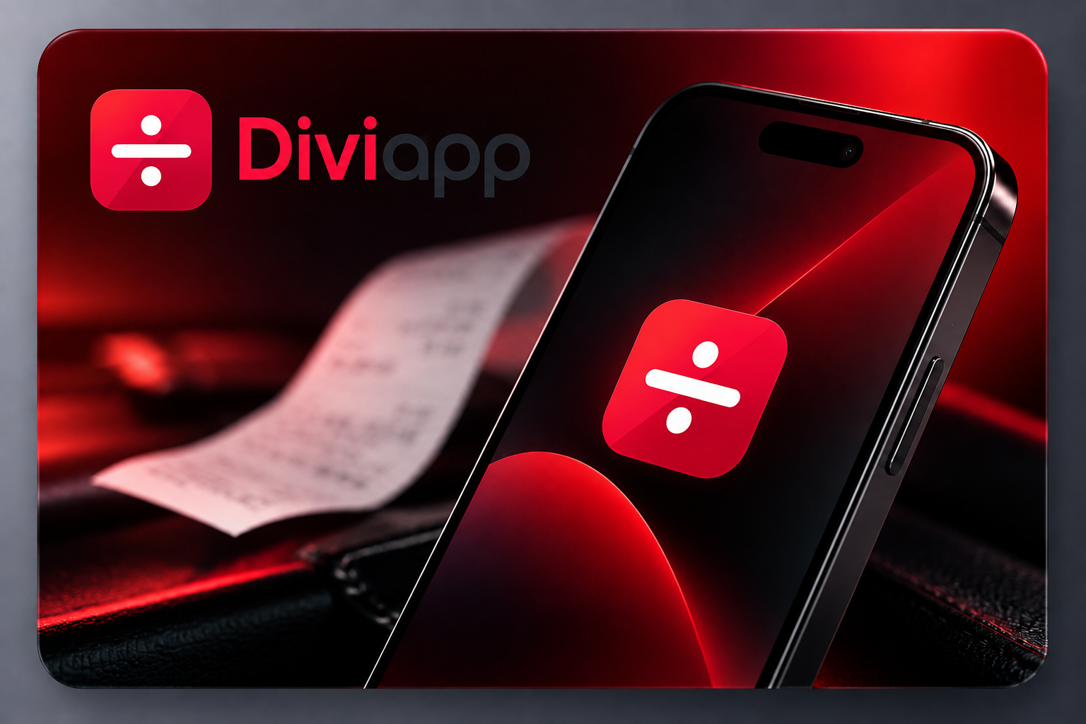 Diviapp en un teléfono junto a una boleta